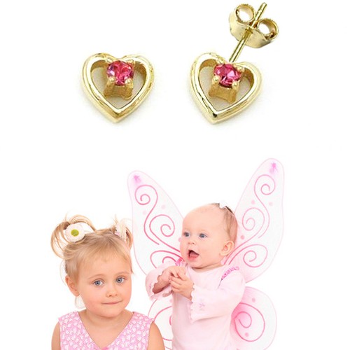 Mädchen herz ohrstecker - mädchen,