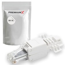 80x PremiumX Netzwerk Stecker