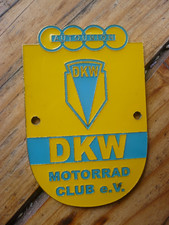 Alte Plakette DKW Motorrad Club Auto Union