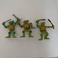 3 Teenage Mutant Ninja Turtle Figuren 1990 