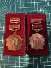 DDR NVA Orden Nachlass General Vaterländischer Verdienstorden Silber Bronze VVO