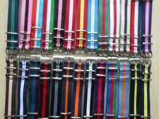 Natoband Nylon einteilig  20 mm  Dornschließe Textil Uhrband 3 Streifen