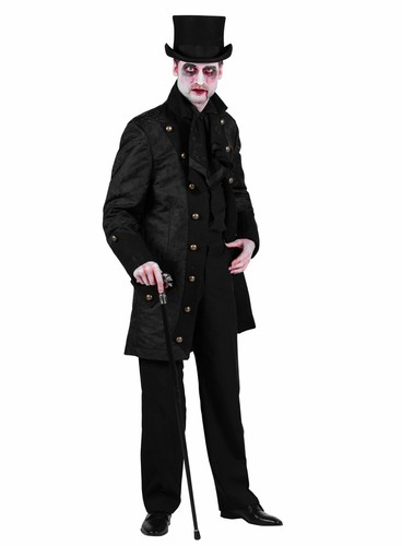 Paisley herrenmantel schwarz - schwarz,