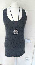 träger top longtop minikleid ringer top grau schwarz sternchen COSTES M 40