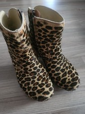 woody Holz Damen Stiefeletten Tanja Clog Gr.40 in Leo