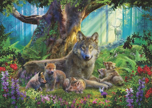 Puzzle wölfe im - t.),
