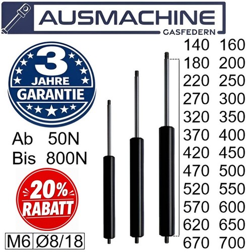 Gasdruckfeder länge - gasdruckfeder,