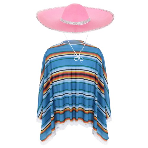 Rosa sombrero poncho - rosa, &