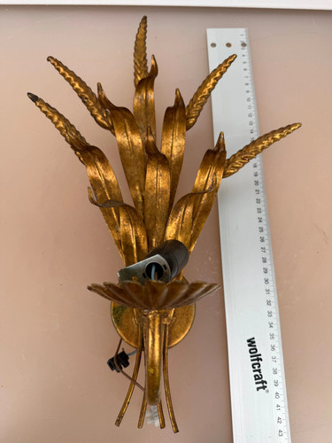Wandlampe vintage gold weizen - wandlampe,