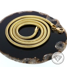 Wert 4.460,- Stilvolle Schlangen Kette 750 / 18 Karat Gelb Gold 46,0 cm xxyy