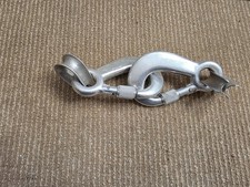 2x DDR Sicherheits- Karabinerhaken groß für Rettungsseil Feuerwehr DDR