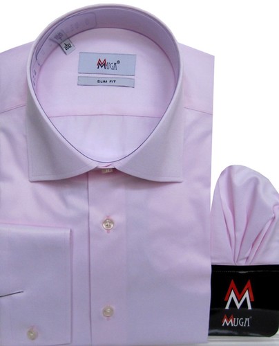 Slim fit glanz hemd lang - lang, arm
