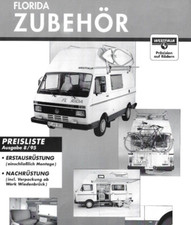 WESTFALIA ZUBEHÖR FLORIDA PREISLISTE- CAMPING - CARAVANING