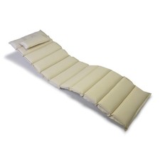 Divero Liegenauflage Polster Kopfkissen Sauna Garten Terrasse gesteppt creme