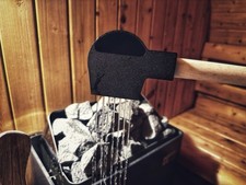 Saunakelle mit Gravur Aufgußkelle Sauna Fasssauna Regeneffekt