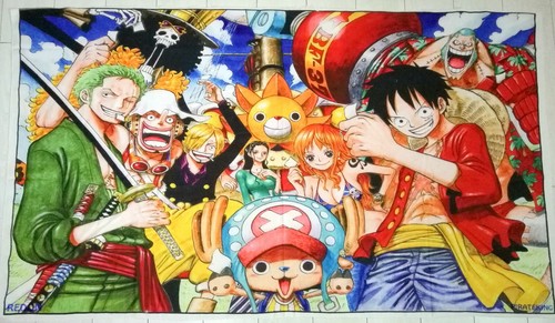 One piece luffy anime - one, manga