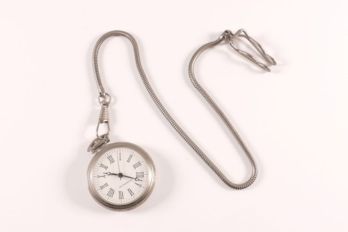 Taschenuhr mit kette silber - mit,