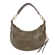 Lancel Damen Tasche Grün Leder Schultertasche Handtasche Ledertasche Klein