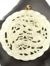 14k Hetian weißer Nephrit