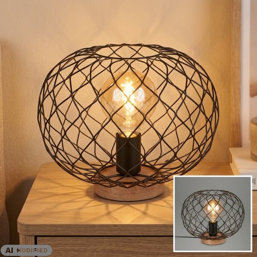Tischlampe drahtgeflecht - tischlampe,