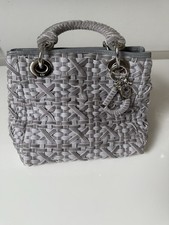 Christian Dior Lady Dior Tasche – Limited Edition Satin Ribbon Grey