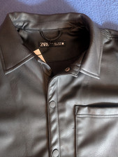 ZARA Kunst Leder Hemd - Jacke