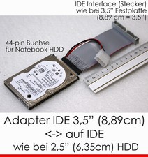 KABEL ADAPTER F. 2,5" IDE 6,35cm NOTEBOOK FEMALE  3,5" 8,89 IDE CONTROLLER MALE