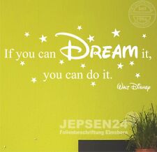 Wandtattoo Walt Disney If you can dream it, you can do it. 80x35cm Z406 Sterne