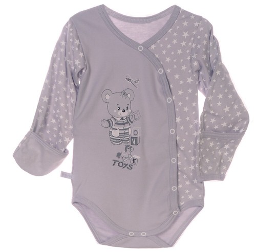 Wickelbody baby body grau - baby,