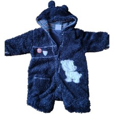 ♂️Baby Winter-|Teddy-|Wagen- Anzug outdoor|d'blau+Teddyohren|2x einzeln|Gr. 62☃️