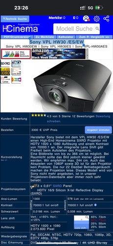 Sony vpl hw30es full 3d - sony,