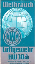 WEIHRAUCH Bedienungsanleitung LUFTGEWEHR HW 30 S / HW 30 MII User Manual (486