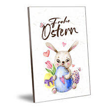 "Frohe Ostern" Holzschild Deko 30 x 20 cm