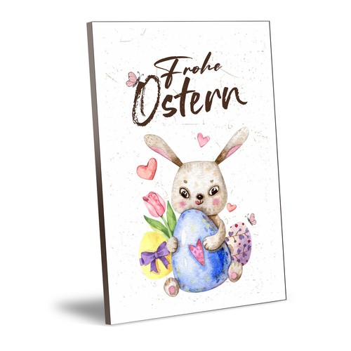 Frohe ostern holzschild deko - "frohe,