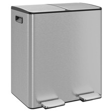 Treteimer 2x20 Liter Edelstahl