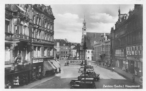 Zwickau hauptmarkt - ak,