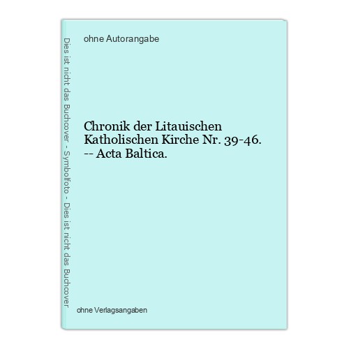 Chronik der litauischen - chronik,