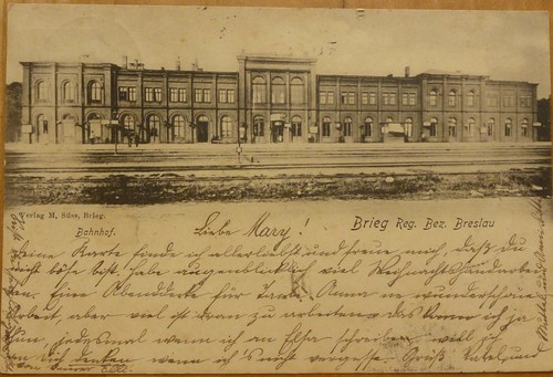 Brieg brzeg bahnhof 1898 - ak,