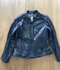 Harley-Davidson MEDIUM Pacer Damen Leder Jacke Cat Graphics & Ruffles 97124-13VW