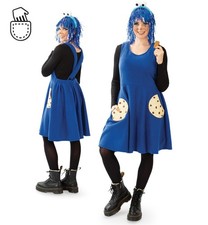 Krümelmonster fleece kleid - krümelmonster, fleece-kleid