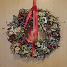 Herbstkranz Türkranz Trockenblumen aus Naturmaterialien Dekoration