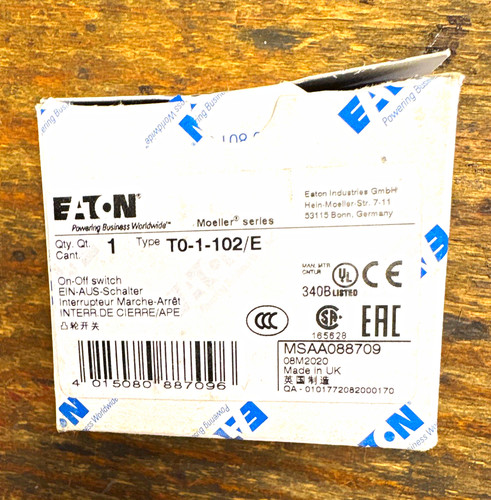 Eaton moeller 102 e - eaton, t0-1-102/e
