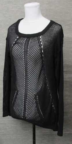Lochmuster pulli schwarz gr - lochmuster,