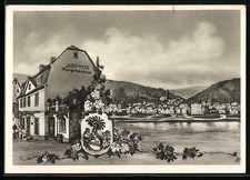 Briedel /Mosel, Ansichtskarte, Weingut Josef Mees, Wappen 