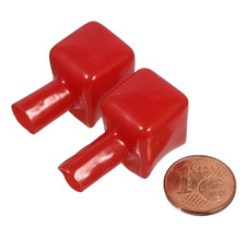 2x Batterie Schutzkappen Gummitüllen Polkappen Polabdeckung Motorrad Akku Plus +