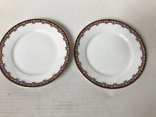 2 Salatteller Dessertteller mit Blumenband HR Hutschenreuther Selb Bavaria *