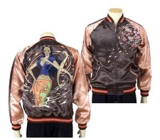 Sukajan ONE PIECE Nico Robin OPSJ-010 Anthrazit-Pinke Stickereijacke Japan JP