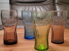 4x Coca Cola Gläser in verschiedenen Farben
