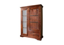 kolonial Vitrine groß dunkel