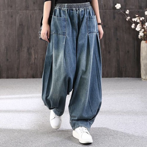 Damen denim hose - hose, verblichen